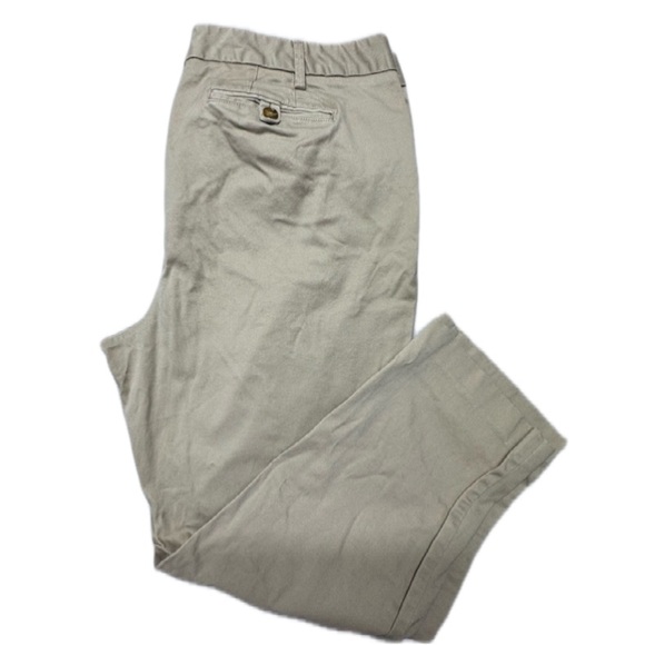 Lands' End Women’s Beige Casual Mid Rise Pants Size 16 - Picture 2 of 6